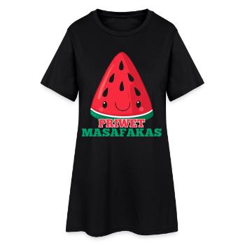 Cadeau de pastèque de Priwet Masafaka - Robe T-shirt Femme - noir - Devant