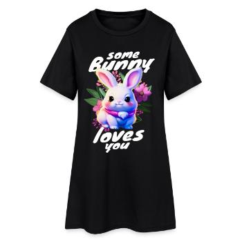 Le lapin de Pâques doux vous apporte de l’amour - Robe T-shirt Femme - noir - Devant