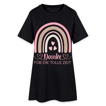 Danke für die tolle Zeit - Erzieherin Danke - Frauen T-Shirt-Kleid - Schwarz - Vorne