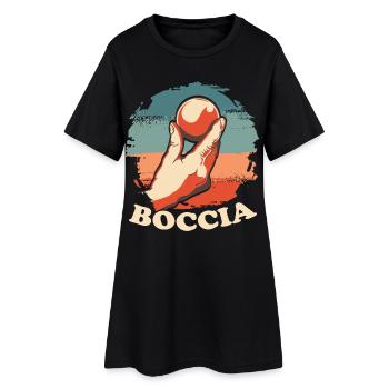 Joueur de boccia Vêtements avec balles de pétanque Boccia - Robe T-shirt Femme - noir - Devant