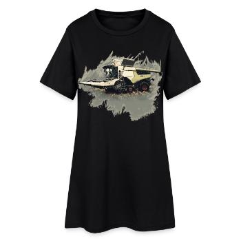 Tracteur de moissonneuse-batteuse de cueilleur de maïs - Robe T-shirt Femme - noir - Devant