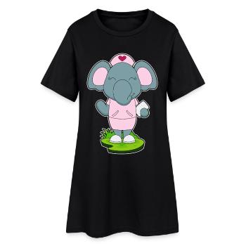 Elephant Nurse - Women’s T-Shirt Dress - black - Front