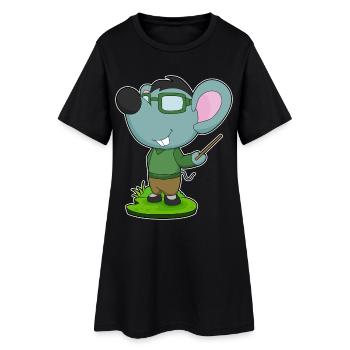 École de pointage des enseignants de souris - Robe T-shirt Femme - noir - Devant