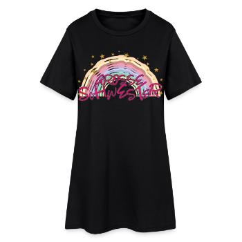 Grosse Schwester Familie Geburt - Frauen T-Shirt-Kleid - Schwarz - Vorne