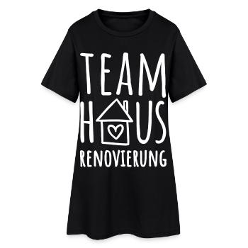 Team Haus Renovierung - Haus renovieren - Frauen T-Shirt-Kleid - Schwarz - Vorne