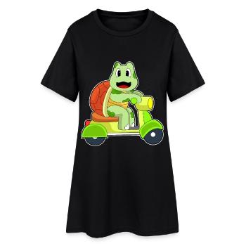 Turtle Scooter - Robe T-shirt Femme - noir - Devant