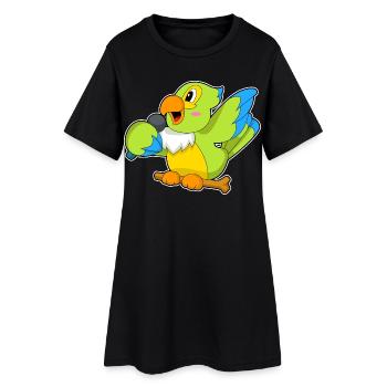 Parrot Singer Microphone Chant - Robe T-shirt Femme - noir - Devant