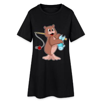 Seal Angler Fish Fishing - Women’s T-Shirt Dress - black - Front