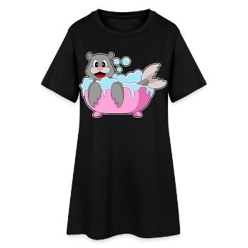 Baignoire de bain à sceller - Robe T-shirt Femme - noir - Devant