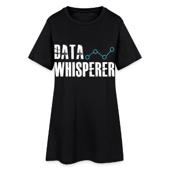 Data Whisperer Science Analyst Ingénieur logiciel - Robe T-shirt Femme - noir - Devant