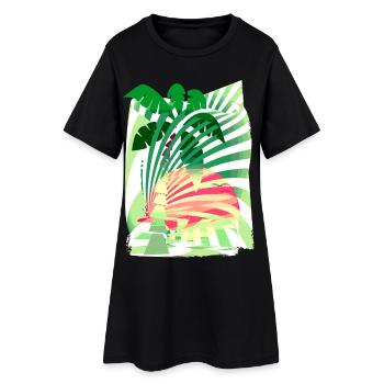 Palm Sun Vacances d’été - Robe T-shirt Femme - noir - Devant