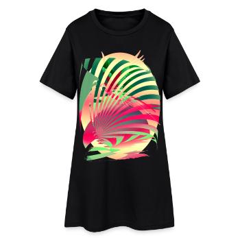 Sun Parrot Summer - Women’s T-Shirt Dress - black - Front