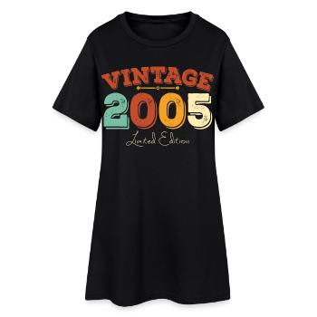 Cadeau d'Anniversaire Vintage 2005 Limited Edition - Robe T-shirt Femme - noir - Devant