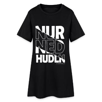 nur ned hudln - nur mit der Ruhe, Dialekt - Frauen T-Shirt-Kleid - Schwarz - Vorne