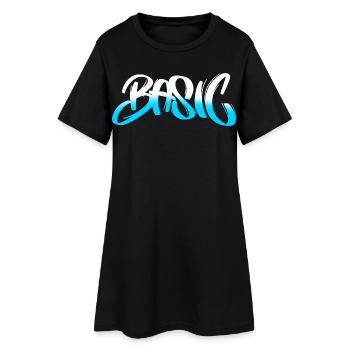 BASIC Graffiti Gradient - Frauen T-Shirt-Kleid - Schwarz - Vorne