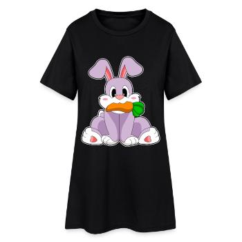 Carotte de lapin - Robe T-shirt Femme - noir - Devant