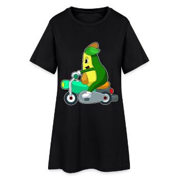 Moto Avocado - Robe T-shirt Femme - noir - Devant