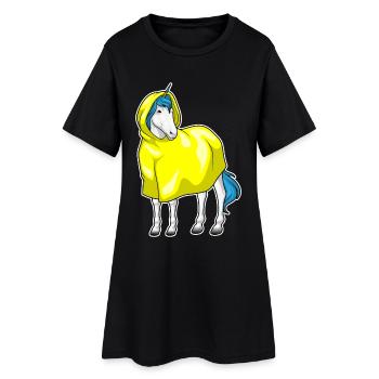 Unicorn Rain Jacket - Women’s T-Shirt Dress - black - Front
