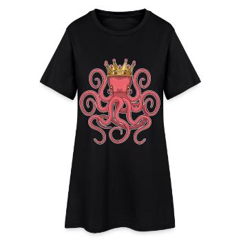 Couronne de pieuvre - Robe T-shirt Femme - noir - Devant