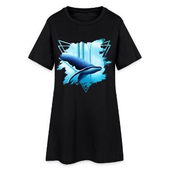 Motif de requin-baleine : Une majesté - Robe T-shirt Femme - noir - Devant