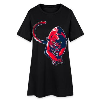 Panthère rouge - Robe T-shirt Femme - noir - Devant
