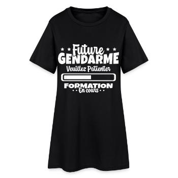 Future Gendarme Formation en Cours Humour - Robe T-shirt Femme - noir - Devant