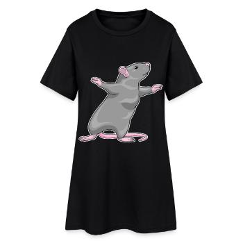 Rat Yoga Fitness Gymnastics - Women’s T-Shirt Dress - black - Front