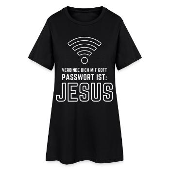 God's WiFi Password Jesus - Women’s T-Shirt Dress - black - Front
