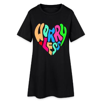 Worry less is the advice # - Women’s T-Shirt Dress - black - Front