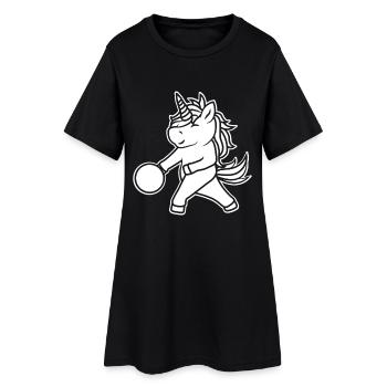Licorne Bowler Enfants - Robe T-shirt Femme - noir - Devant