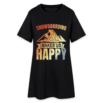 Vintage Snowboarder - Robe T-shirt Femme - noir - Devant