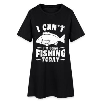 Funny fisherman's saying - Women’s T-Shirt Dress - black - Front