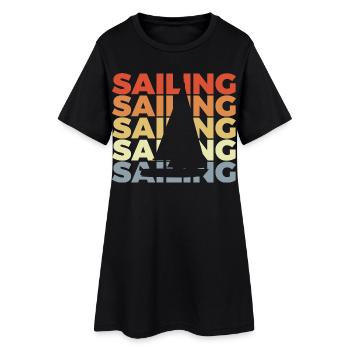 Voile d’époque - Robe T-shirt Femme - noir - Devant
