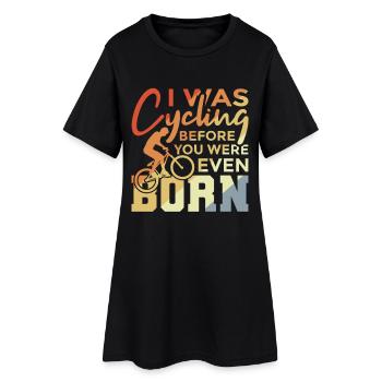 Blague de cycliste - Robe T-shirt Femme - noir - Devant