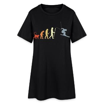 Développement d’un skieur - Robe T-shirt Femme - noir - Devant