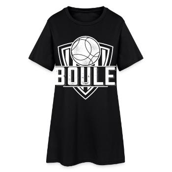Boule boule boules pour bouler pétanque - Robe T-shirt Femme - noir - Devant