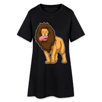 Viande de lion - Robe T-shirt Femme - noir - Devant