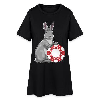 Bunny Poker Jetons de poker - Robe T-shirt Femme - noir - Devant