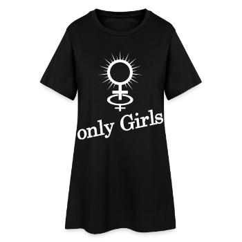 nur für Frauen - Lesbische Herrin - Frauen T-Shirt-Kleid - Schwarz - Vorne