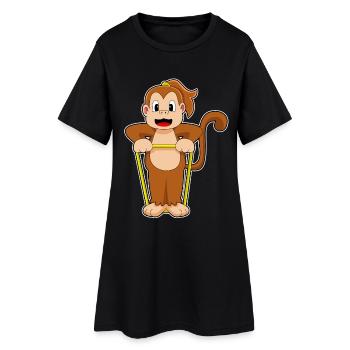 Gymnastique de gymnastique Monkey Workout - Robe T-shirt Femme - noir - Devant