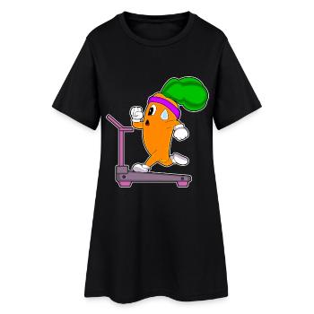 Fitness sur tapis roulant pour l’entraînement à la carotte - Robe T-shirt Femme - noir - Devant