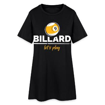billard pool 9 que ball Logo Verein Team Cup - Frauen T-Shirt-Kleid - Schwarz - Vorne
