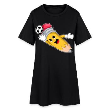 Pencil Soccer Player Soccer - Robe T-shirt Femme - noir - Devant