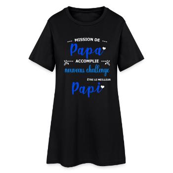 Mission de papa accomplie nouveau challenge être  - Robe T-shirt Femme - noir - Devant