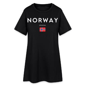 Drapeau norvégien, fierté norvégienne - Robe T-shirt Femme - noir - Devant
