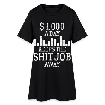 Est-ce lundi encore investisseur trading bourse - Robe T-shirt Femme - noir - Devant