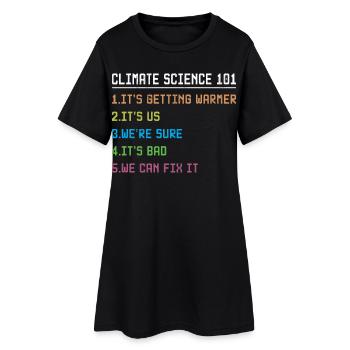 Marche des sciences Jour de la Terre Scientifiques sur les changements climatiques - Robe T-shirt Femme - noir - Devant