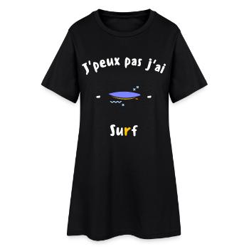 J peux pas j ai Surf - Robe T-shirt Femme - noir - Devant