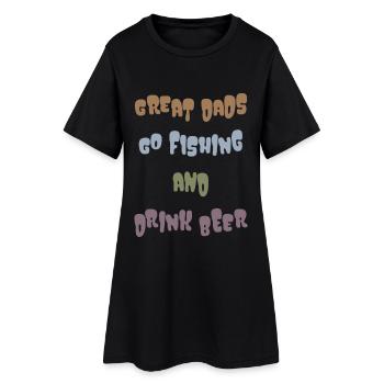 Cadeau de la fête des pères de Fishing Daddy - Robe T-shirt Femme - noir - Devant