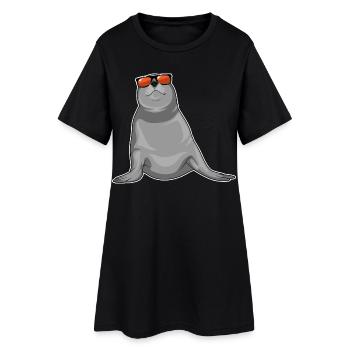 Lunettes de soleil Seal - Robe T-shirt Femme - noir - Devant